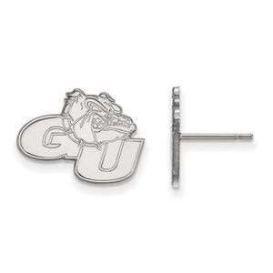 10k White Gold Gonzaga University Small Post Earrings
